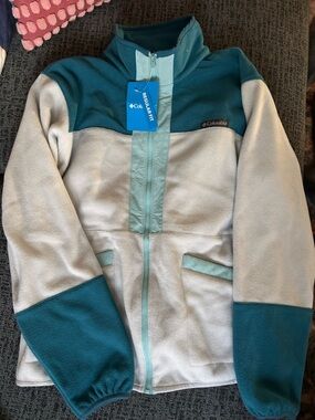 Columbia color block fleece zip up